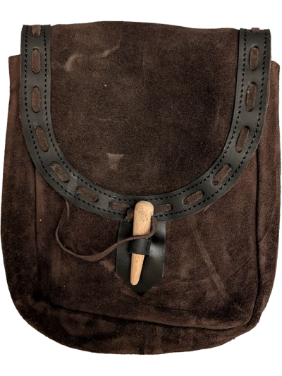 Trollfelsen Mittelalter Gewandung Gürteltasche Arne Dunkelbraun mit Schwarz